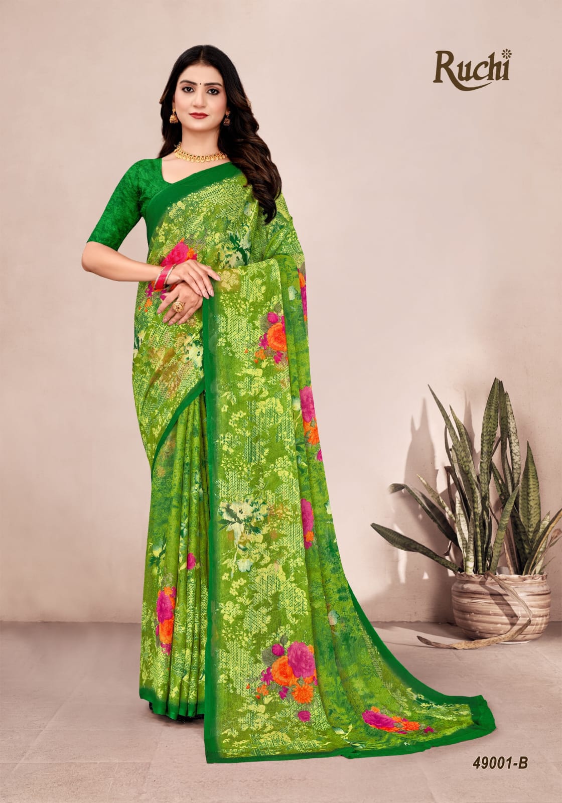 Ruchi Sarees Crafted From Chiffon Fabric Combine Traditional Artistry With Modern Elegance