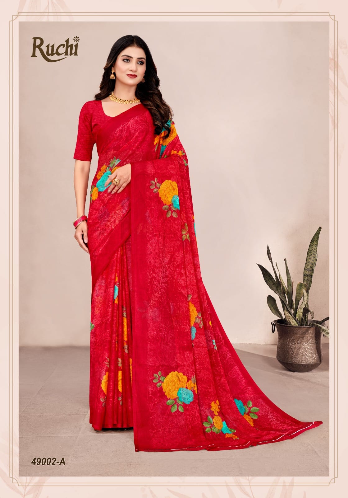 Ruchi Sarees Crafted From Chiffon Fabric Combine Traditional Artistry With Modern Elegance