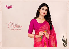 Ruchi Sarees Crafted From Chiffon Fabric Combine Traditional Artistry With Modern Elegance