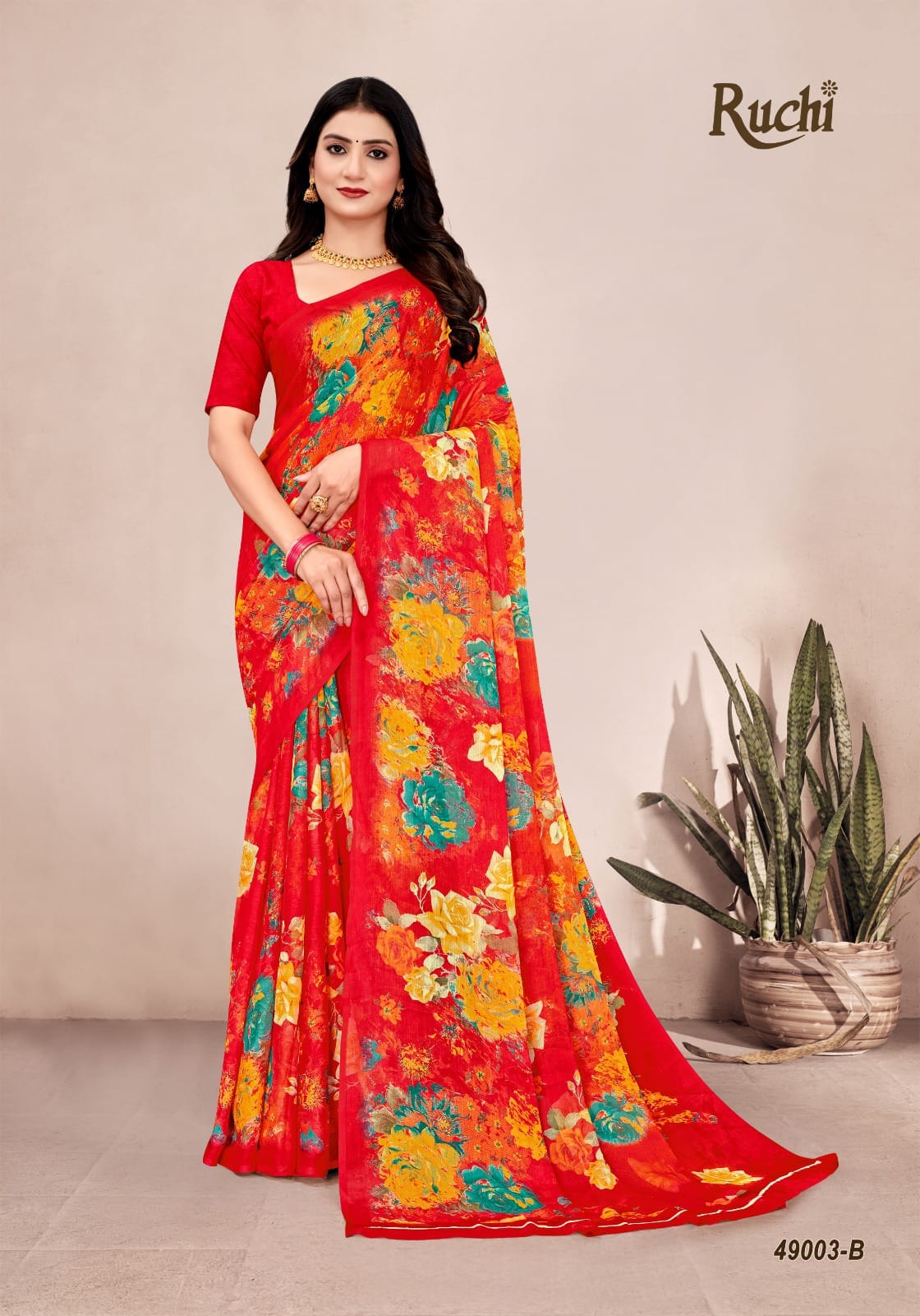 Ruchi Sarees Crafted From Chiffon Fabric Combine Traditional Artistry With Modern Elegance