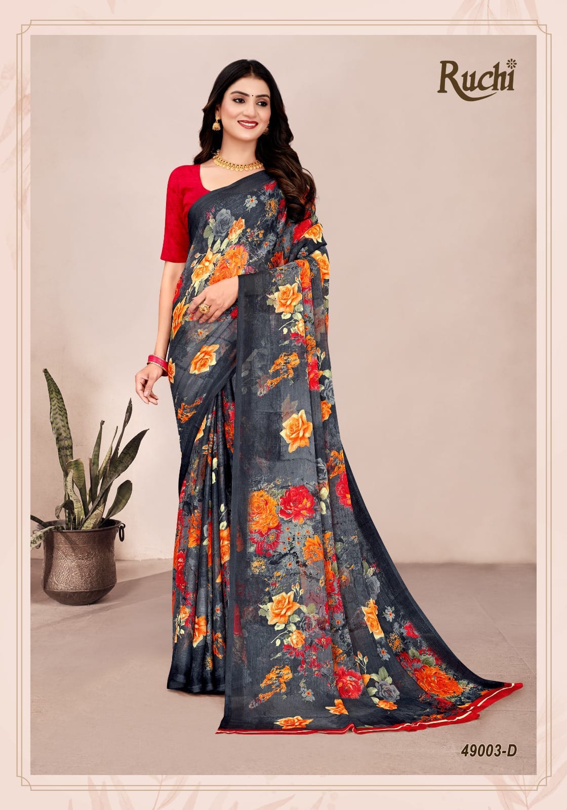 Ruchi Sarees Crafted From Chiffon Fabric Combine Traditional Artistry With Modern Elegance