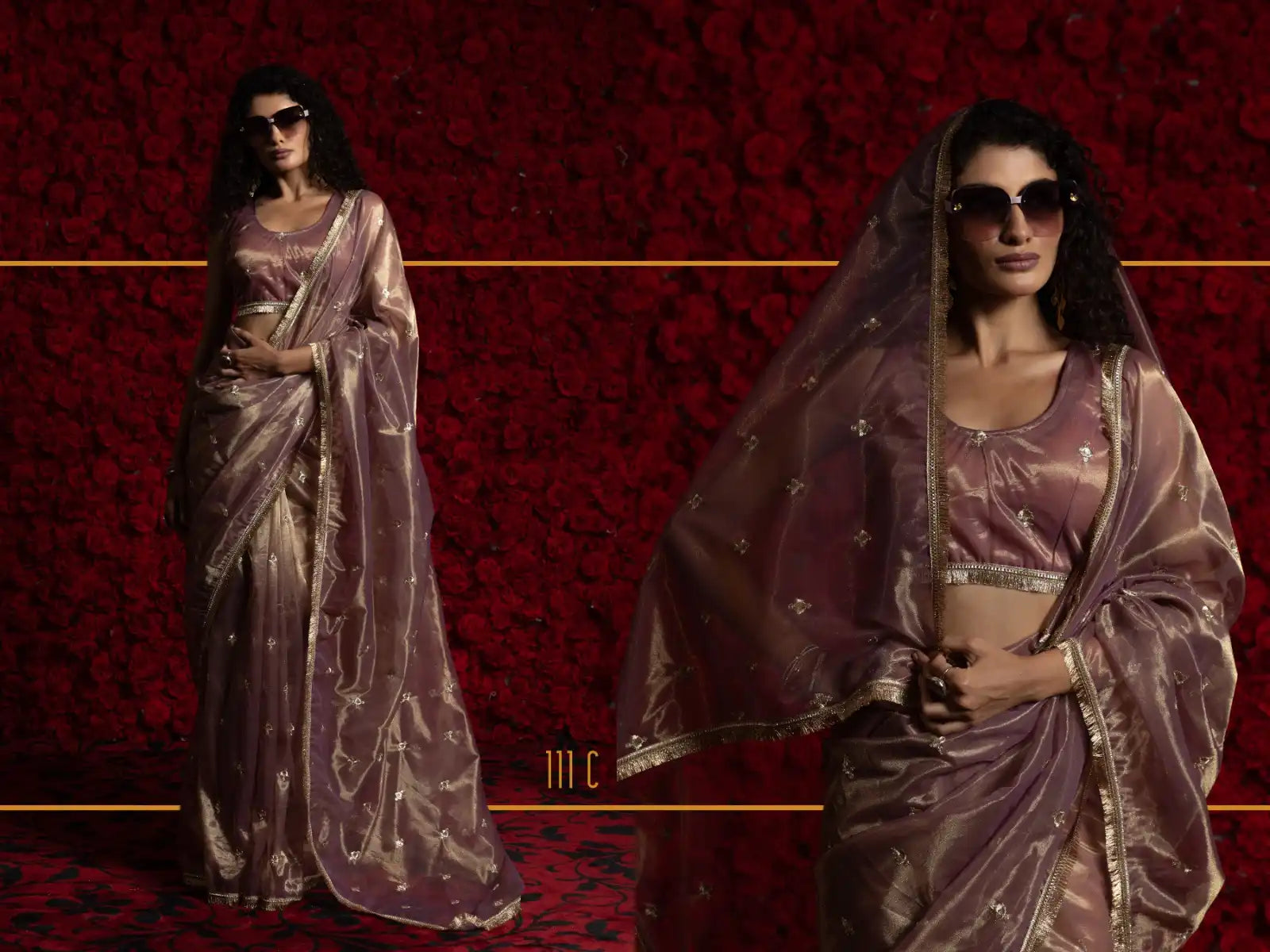 AKSHAYA Sarees Feature Premium Net organza Fabric Paired With Delicate Net Organza