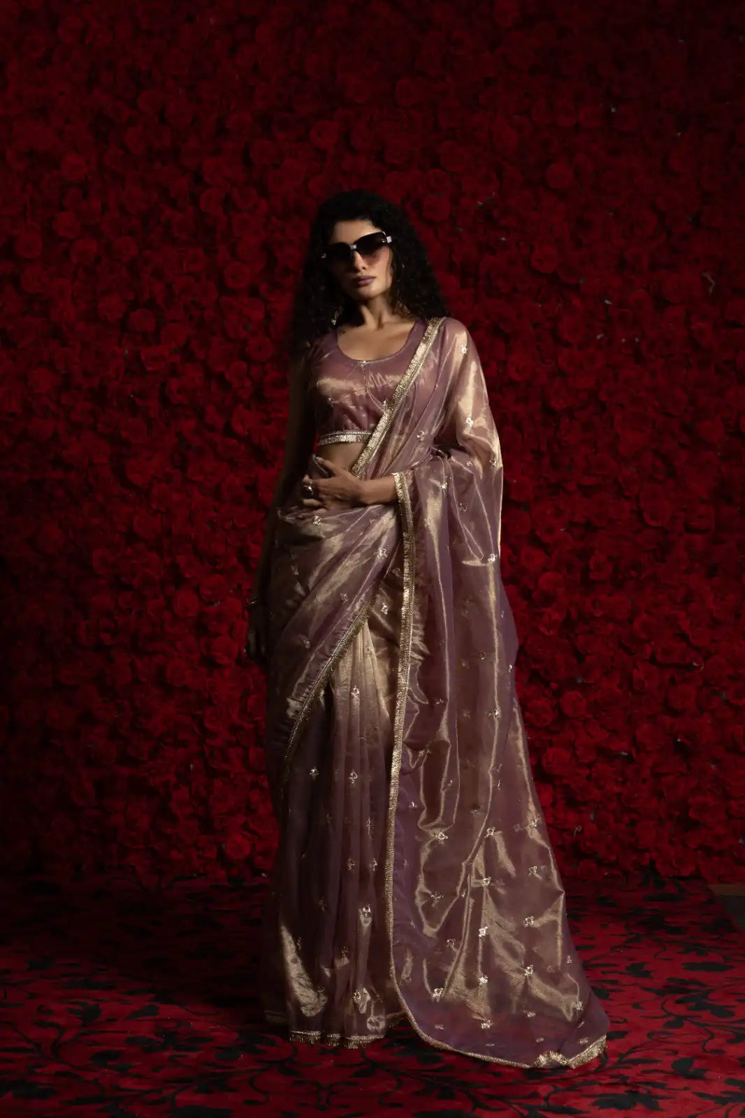 AKSHAYA Sarees Feature Premium Net organza Fabric Paired With Delicate Net Organza