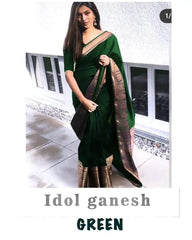 KP CREATION Sarees Feature Premium Soft Lichi Silk Cloth, Known For Its Smooth Texture
