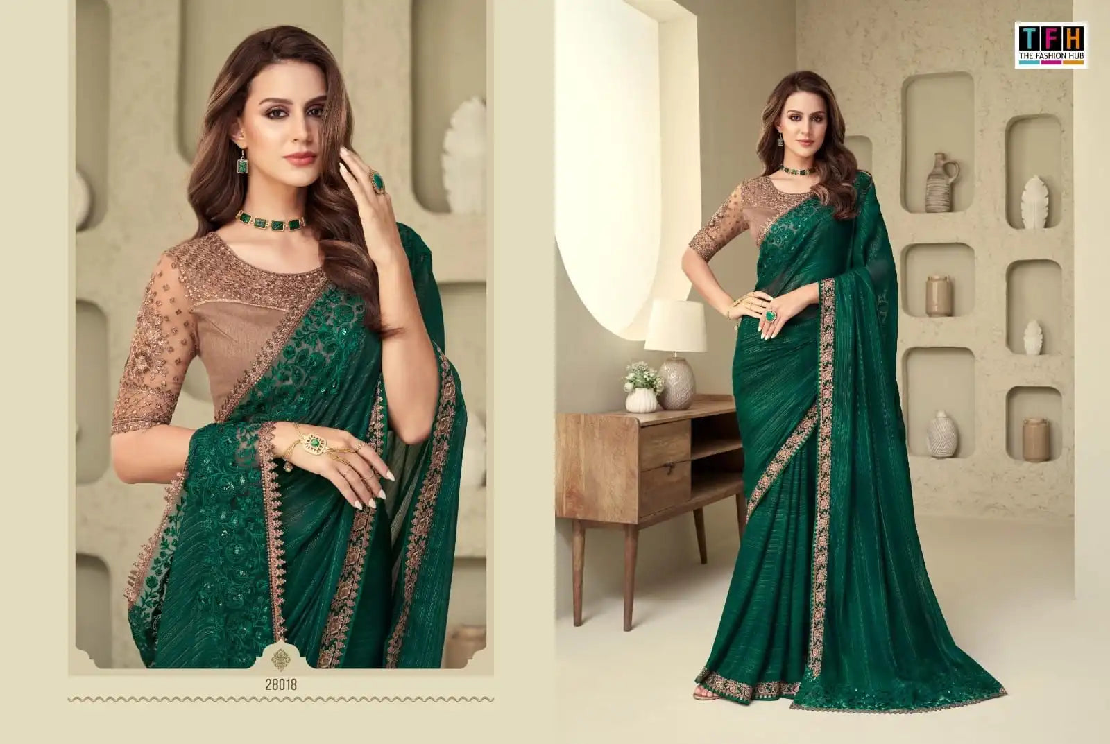 The Fashion Hub Presents Sarees Made From Premium Fancy Materials, Combining Intricate Design