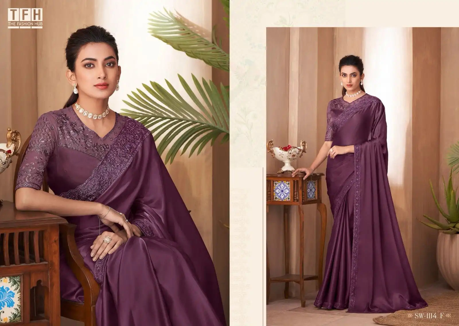 The Fashion Hub Presents Sarees Made From Premium Fancy Materials, Combining Intricate Design