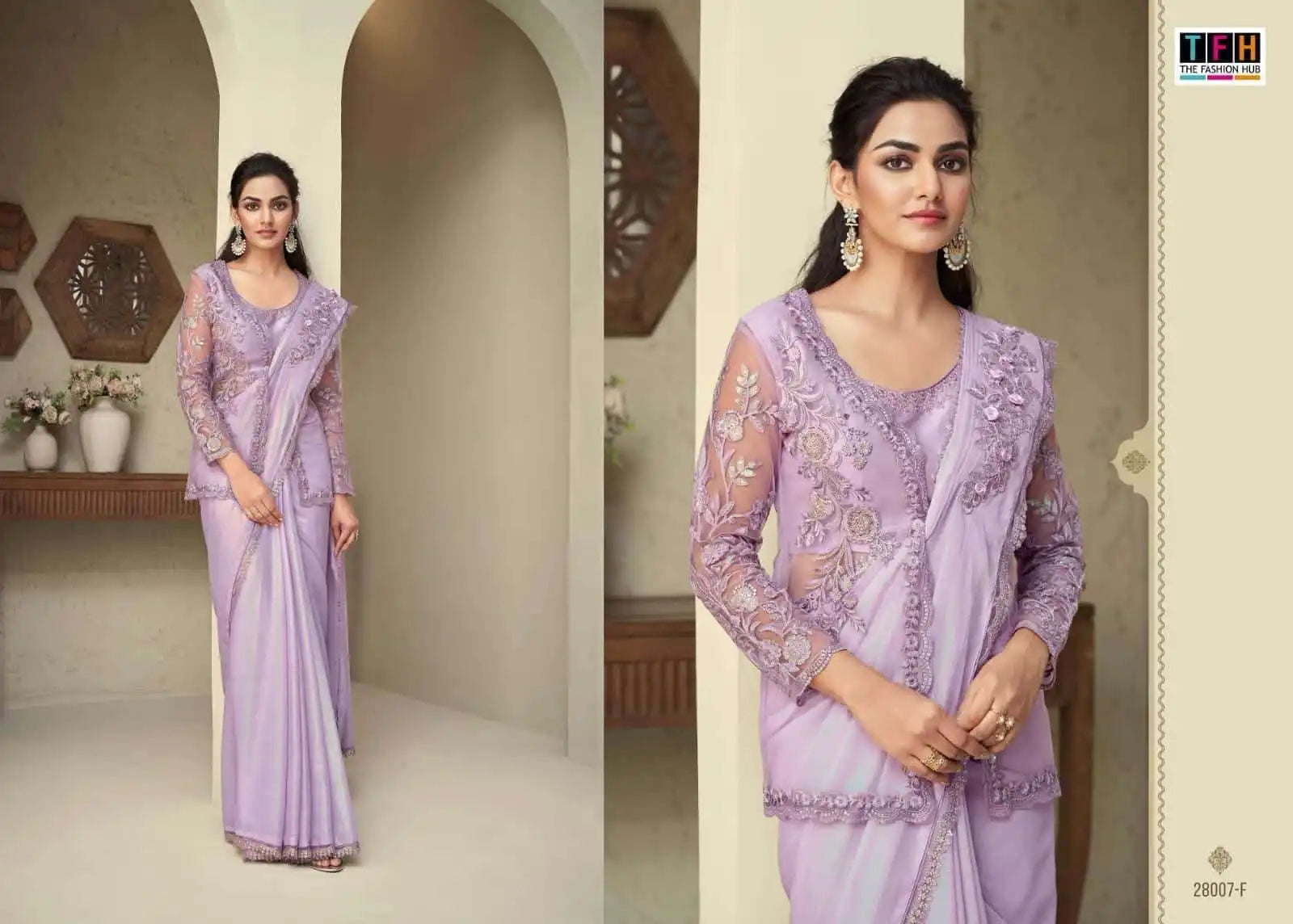 The Fashion Hub Presents Sarees Made From Premium Fancy Materials, Combining Intricate Design