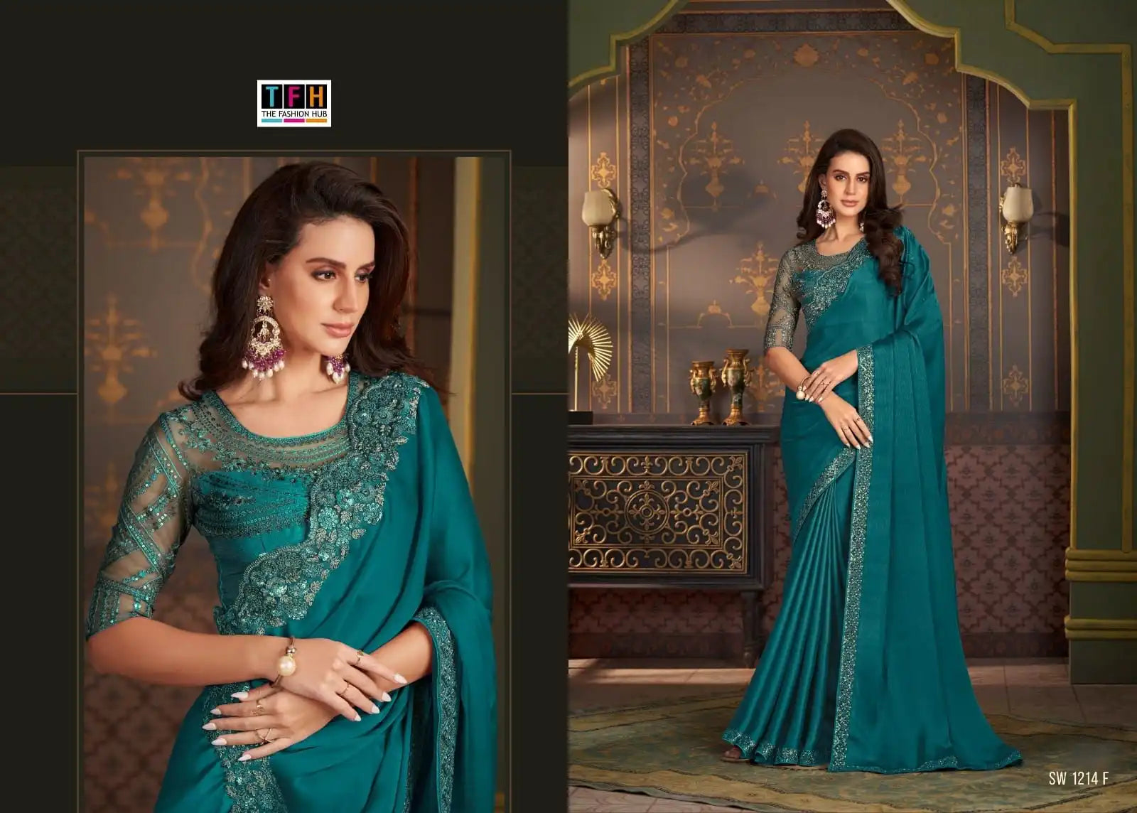 The Fashion Hub Presents Sarees Made From Premium Fancy Materials, Combining Intricate Design