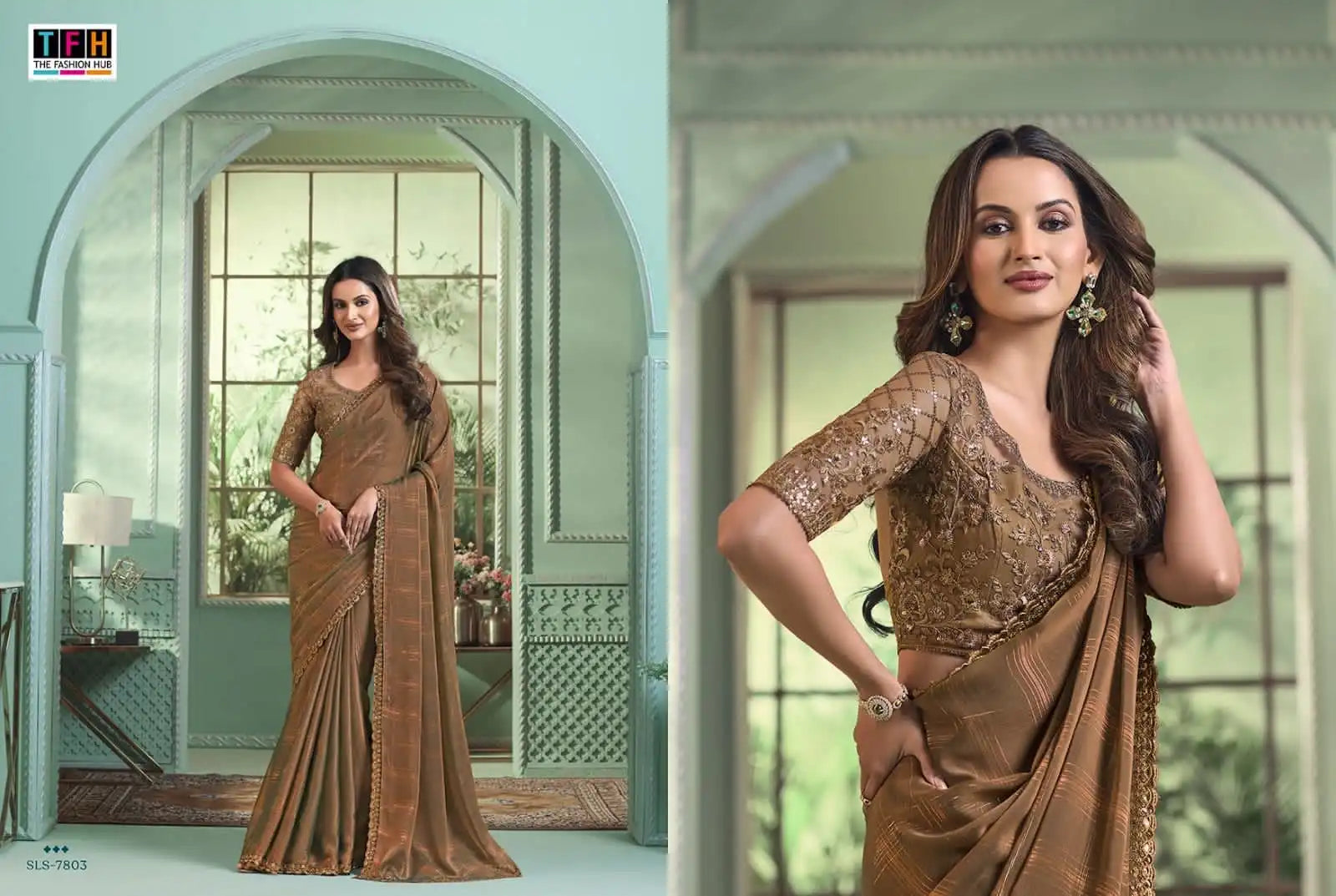 The Fashion Hub Presents Sarees Made From Premium Fancy Materials, Combining Intricate Design