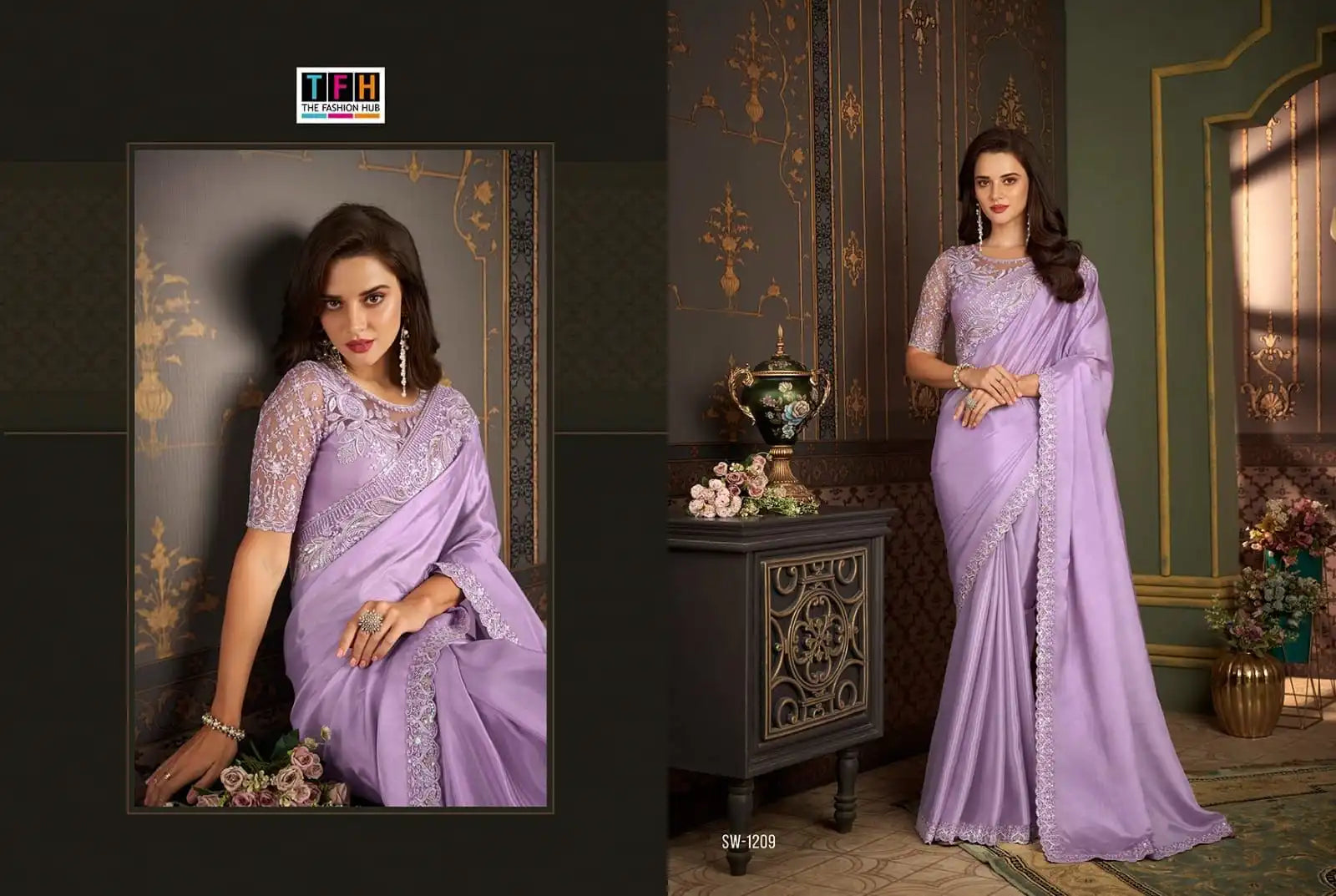 The Fashion Hub Presents Sarees Made From Premium Fancy Materials, Combining Intricate Design