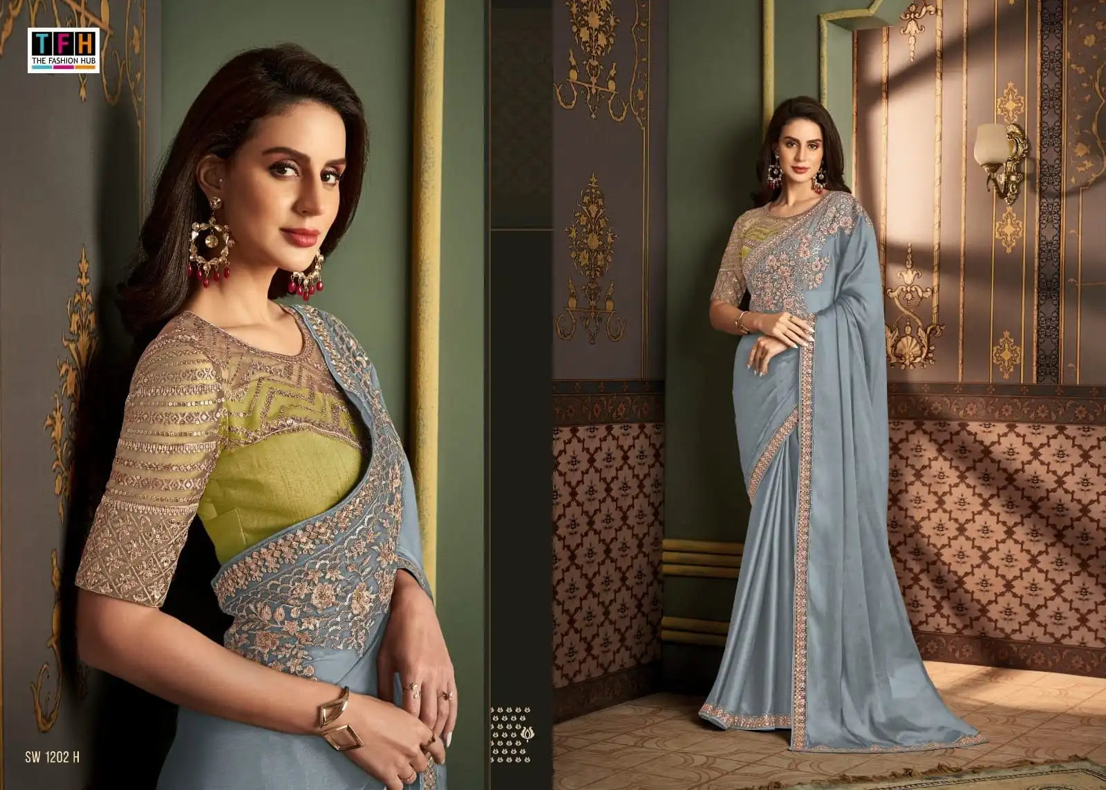 The Fashion Hub Presents Sarees Made From Premium Fancy Materials, Combining Intricate Design