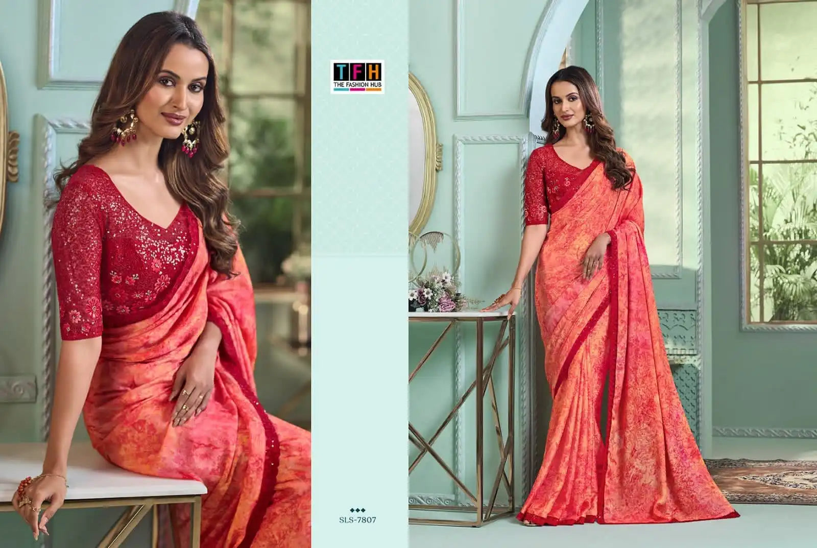 The Fashion Hub Presents Sarees Made From Premium Fancy Materials, Combining Intricate Design