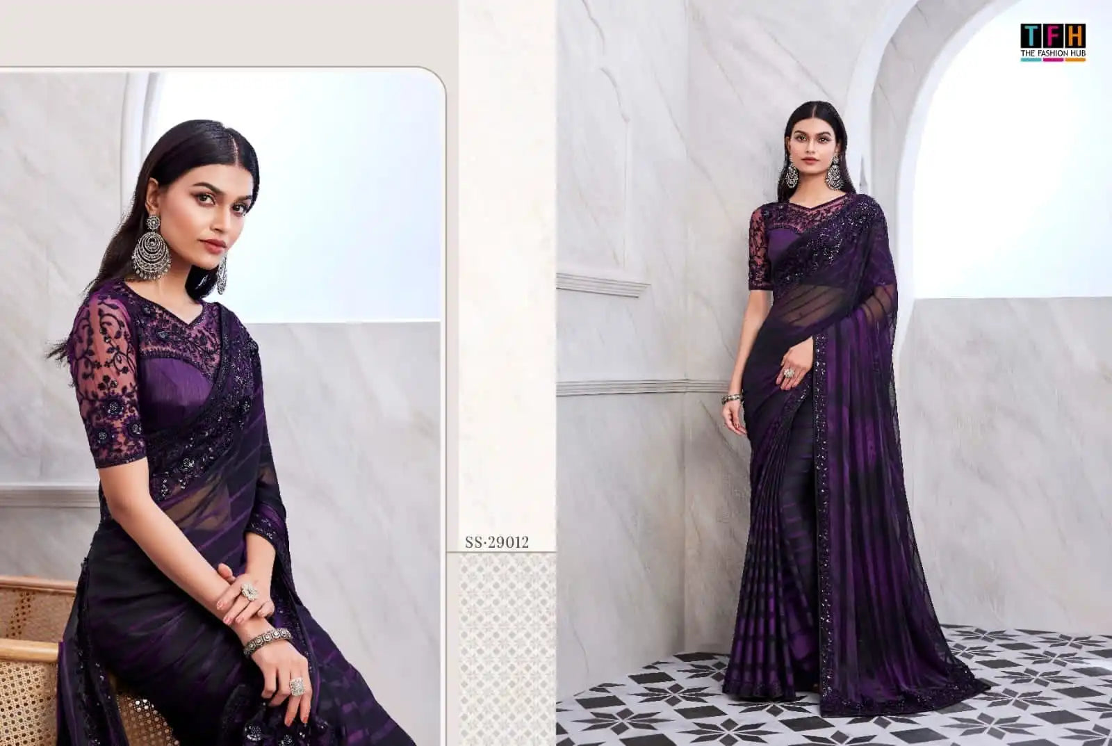 The Fashion Hub Presents Sarees Made From Premium Fancy Materials, Combining Intricate Design