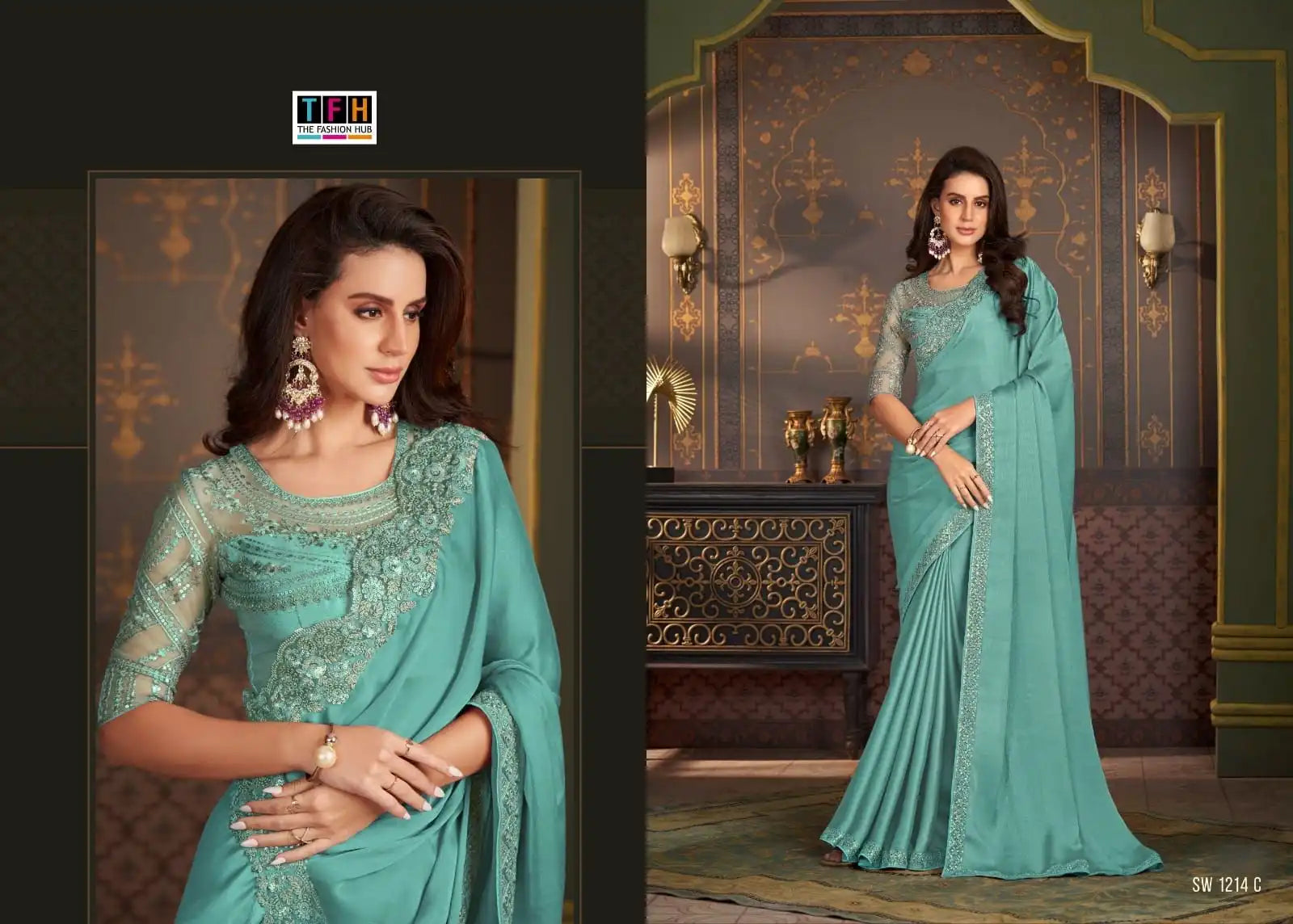 The Fashion Hub Presents Sarees Made From Premium Fancy Materials, Combining Intricate Design