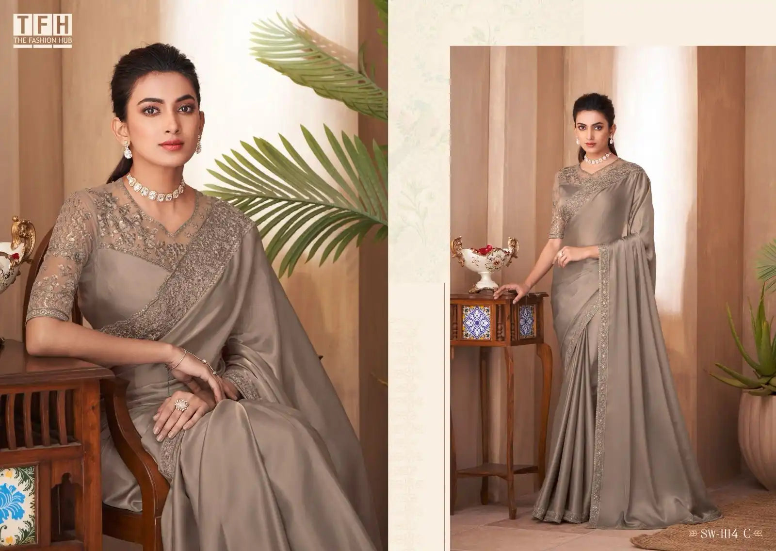 The Fashion Hub Presents Sarees Made From Premium Fancy Materials, Combining Intricate Design