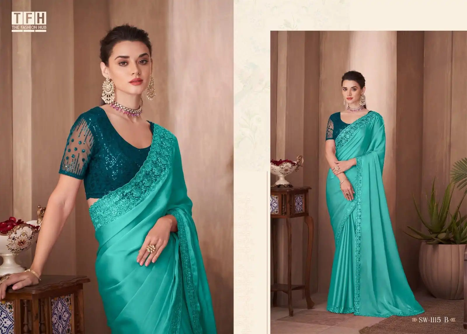 The Fashion Hub Presents Sarees Made From Premium Fancy Materials, Combining Intricate Design