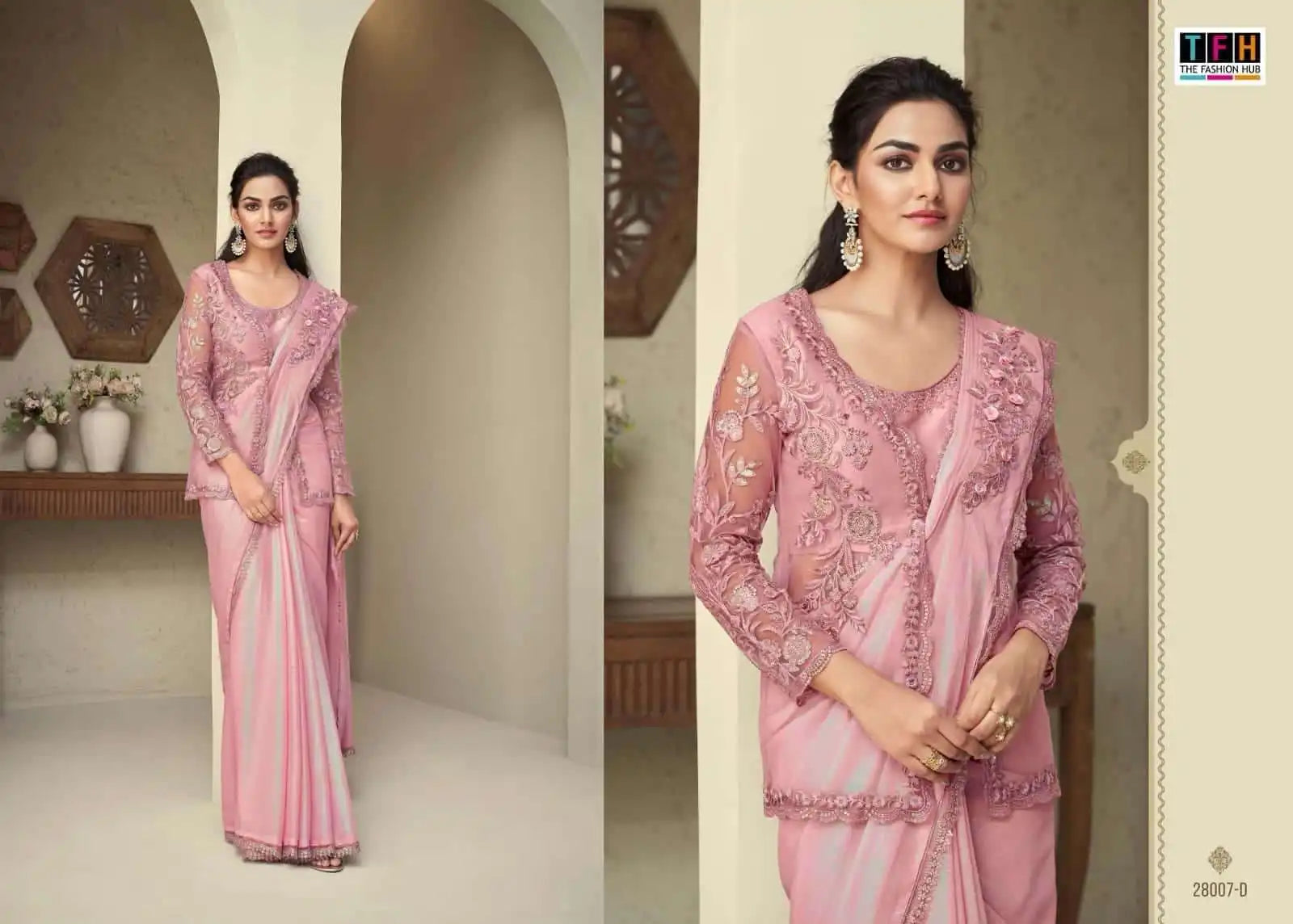 The Fashion Hub Presents Sarees Made From Premium Fancy Materials, Combining Intricate Design