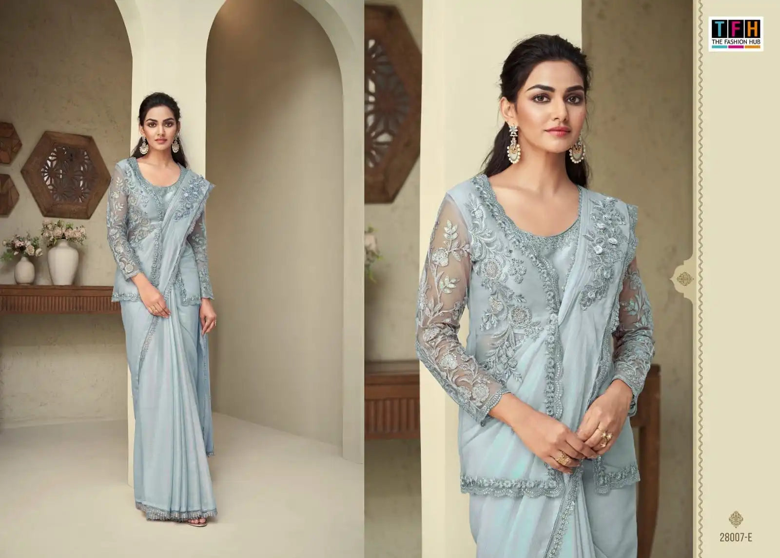 The Fashion Hub Presents Sarees Made From Premium Fancy Materials, Combining Intricate Design