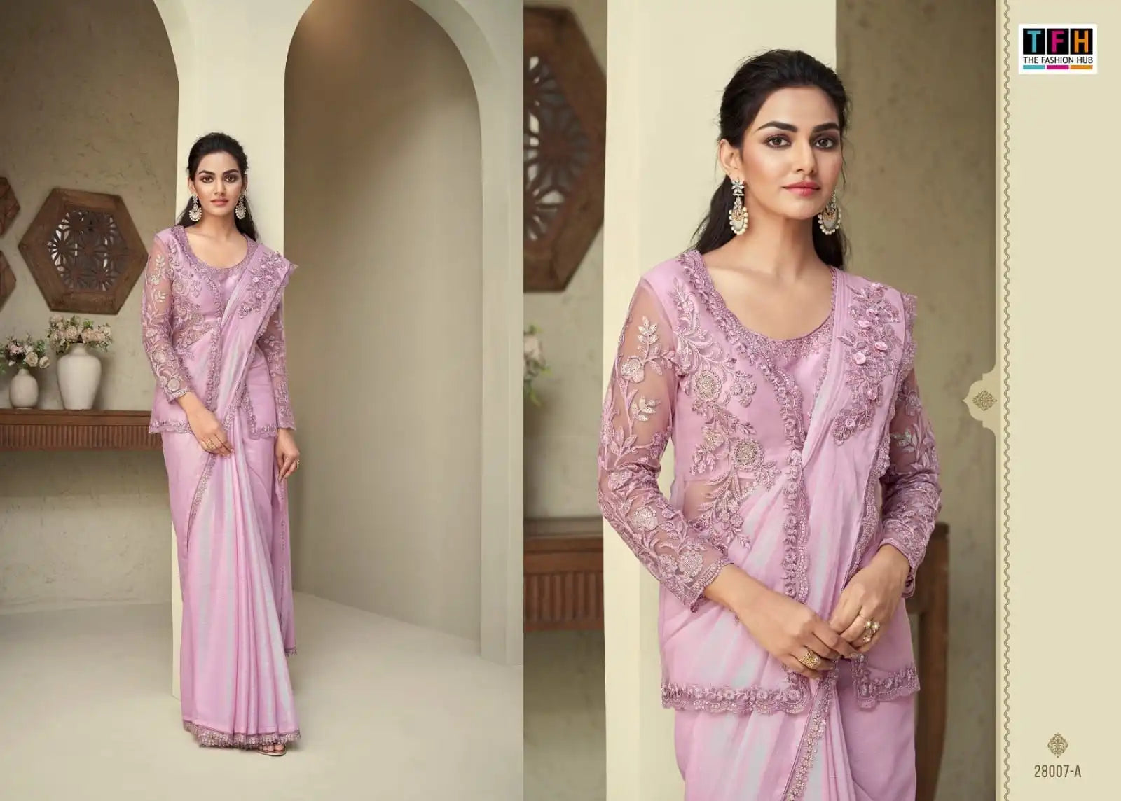 The Fashion Hub Presents Sarees Made From Premium Fancy Materials, Combining Intricate Design