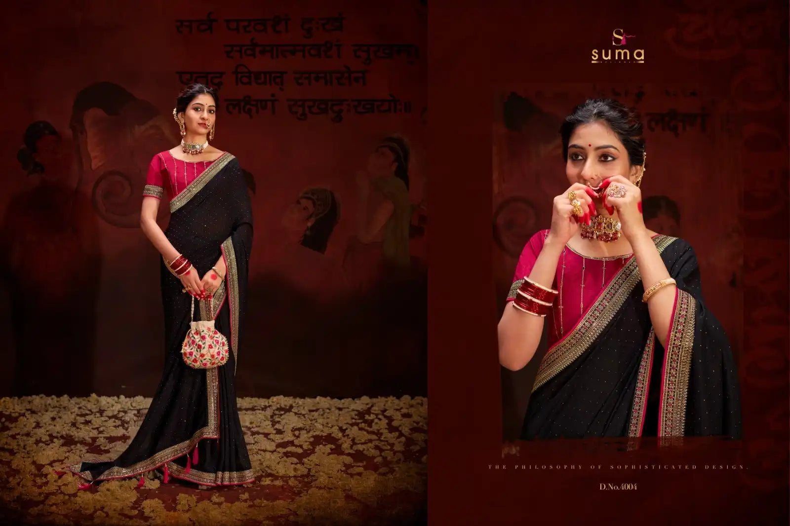 SUMA DESIGNER Sarees Showcase Luxurious Heavy Vichitra Fabric Embellished With Intricate Blooming Patterns
