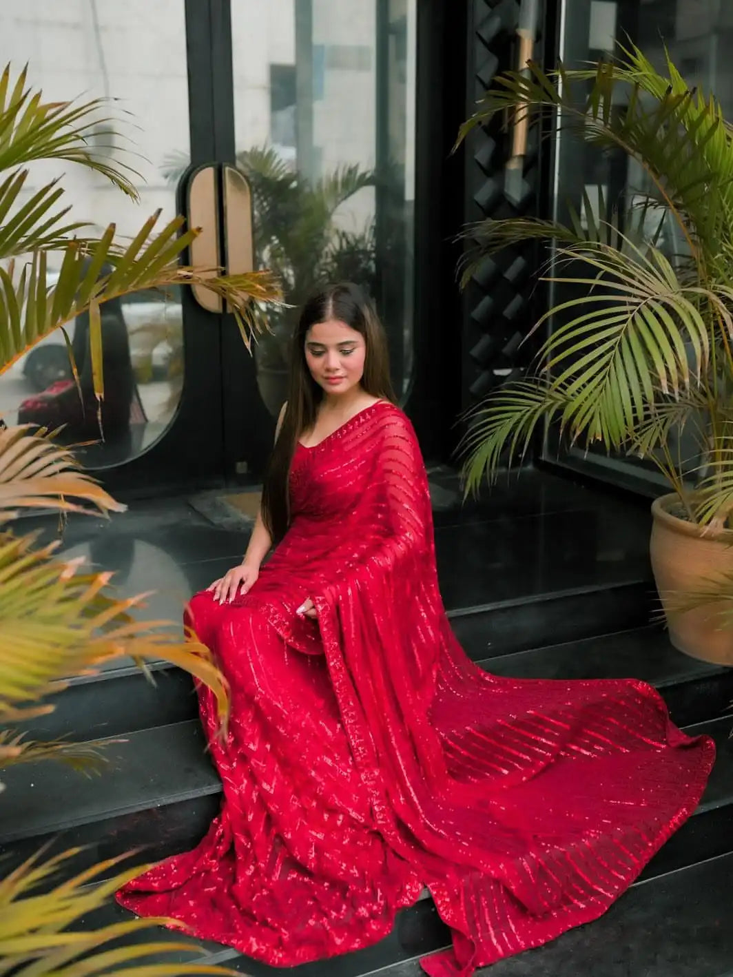 JR Sarees Made With Georgette Fabric Combine Traditional Craftsmanship With Modern