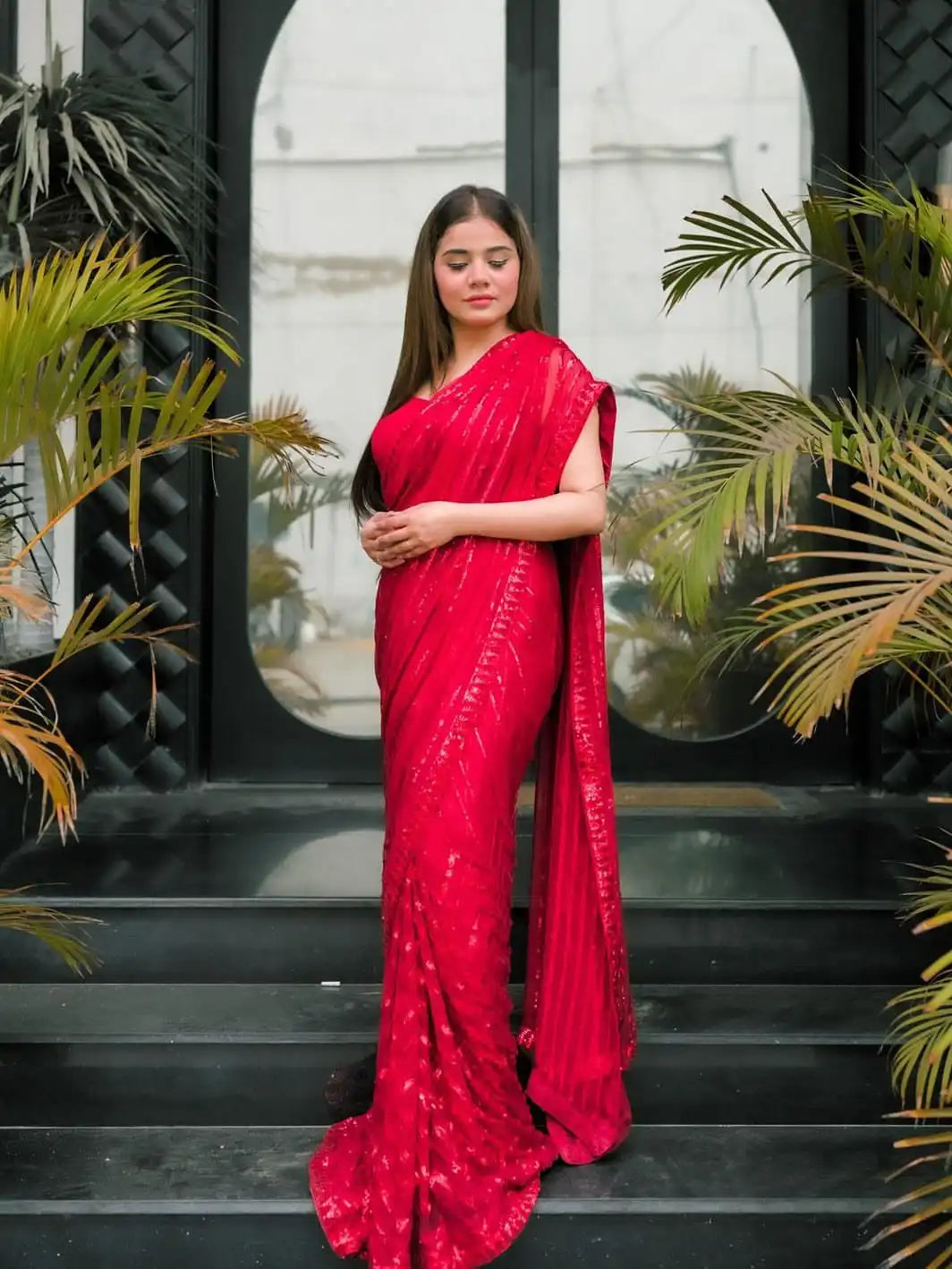 JR Sarees Made With Georgette Fabric Combine Traditional Craftsmanship With Modern