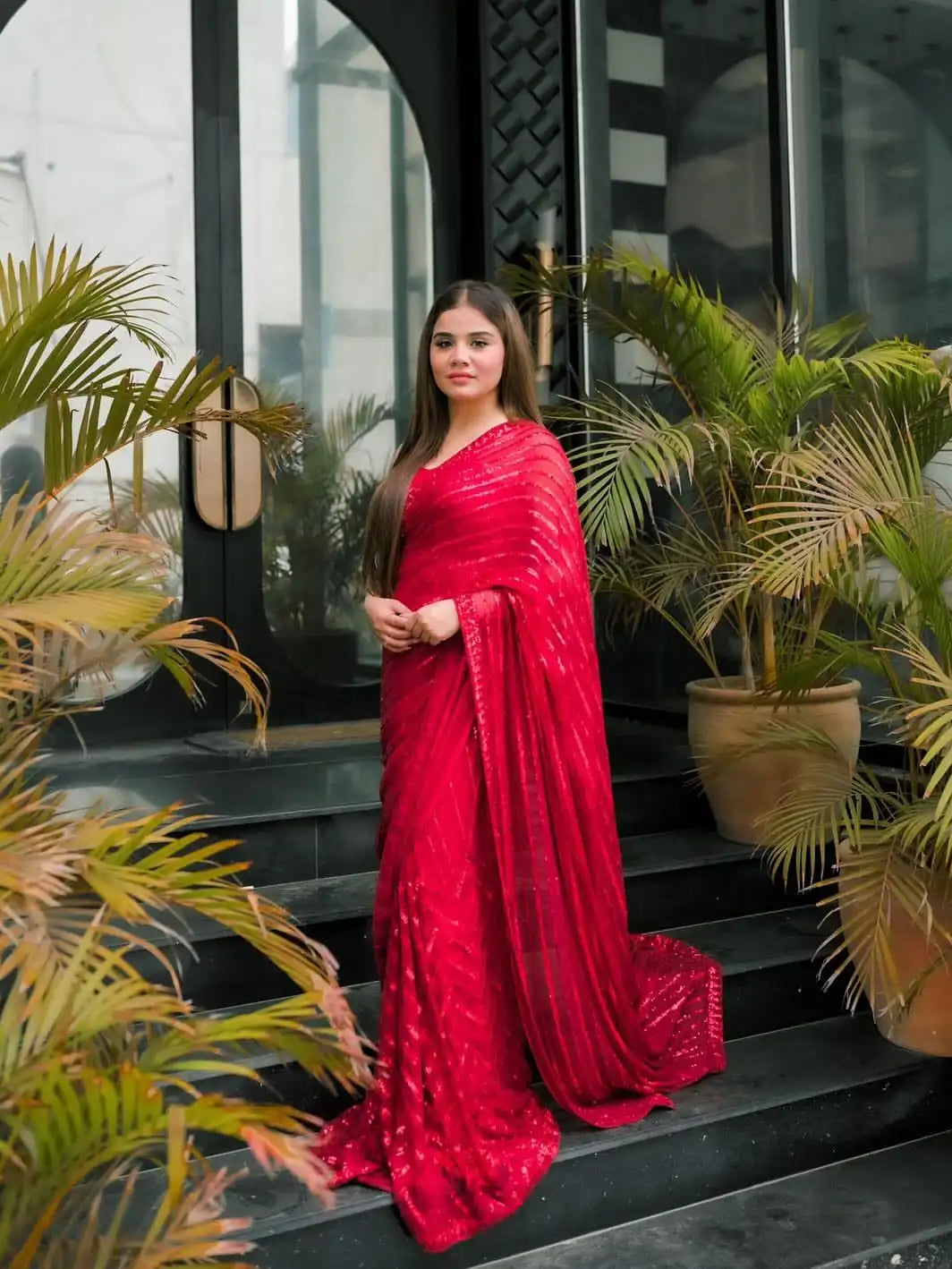 JR Sarees Made With Georgette Fabric Combine Traditional Craftsmanship With Modern