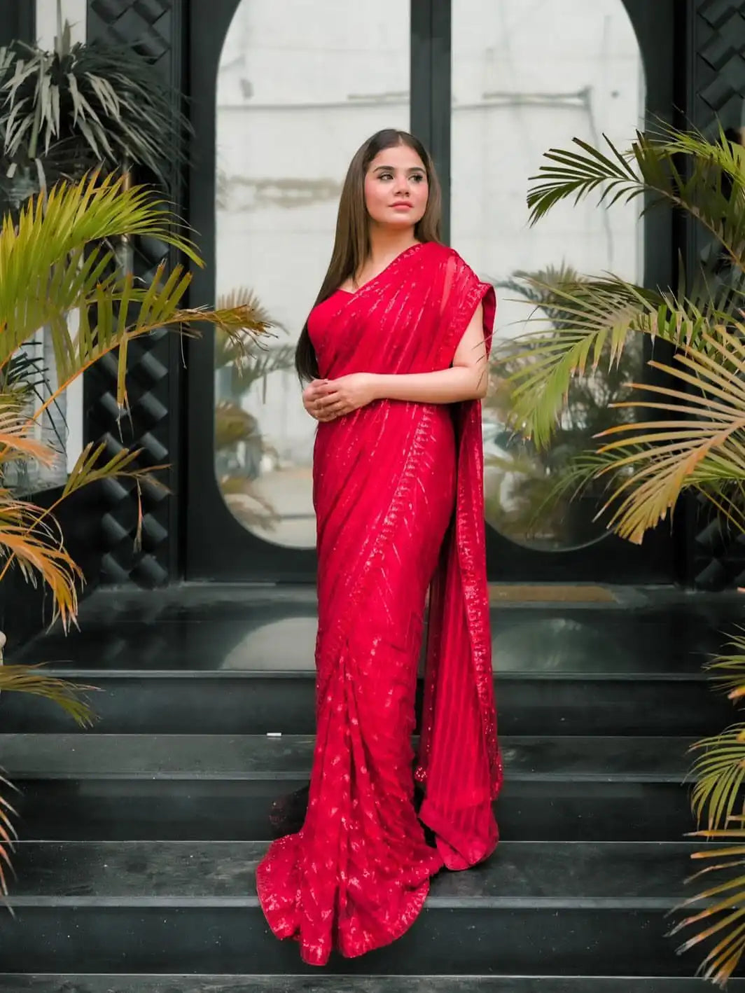 JR Sarees Made With Georgette Fabric Combine Traditional Craftsmanship With Modern