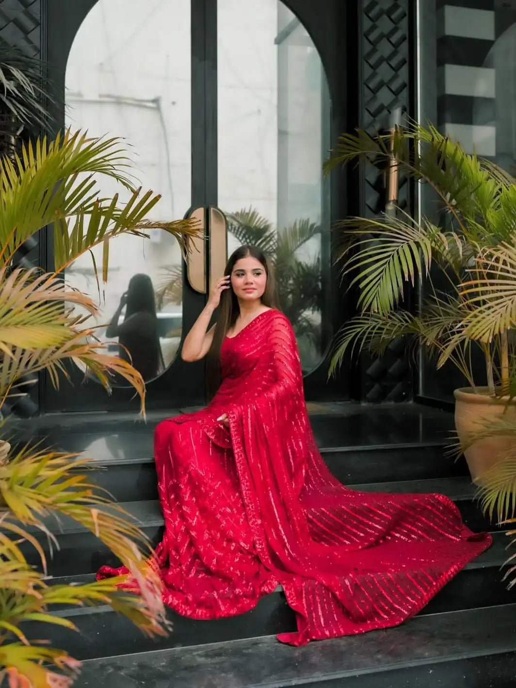 JR Sarees Made With Georgette Fabric Combine Traditional Craftsmanship With Modern