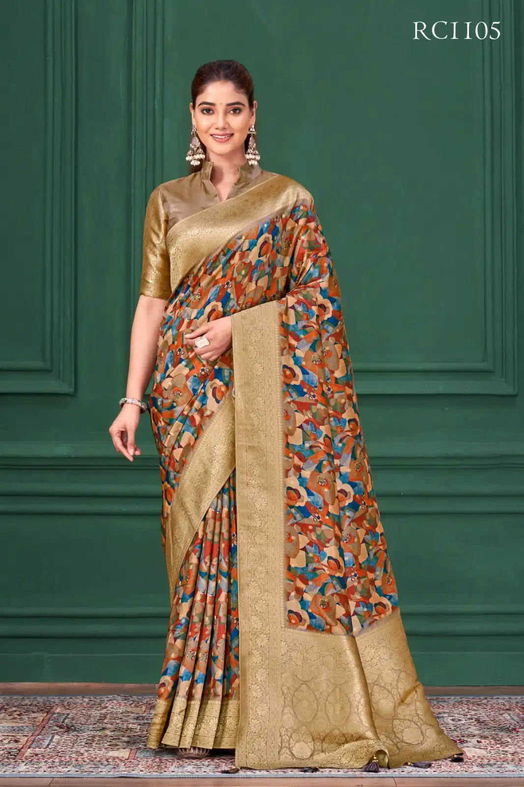 The MAHOTSAV Saree Showcases Exquisite Craftsmanship With Its Tussar Silk Jacquard Fabric