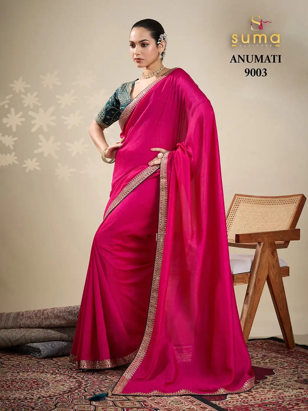 SUMA DESIGNER Sarees With Vichitra Fabric Offer A Unique Blend Of Elegance And Comfort