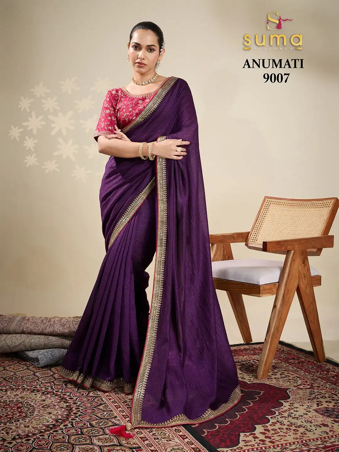 SUMA DESIGNER Sarees With Vichitra Fabric Offer A Unique Blend Of Elegance And Comfort