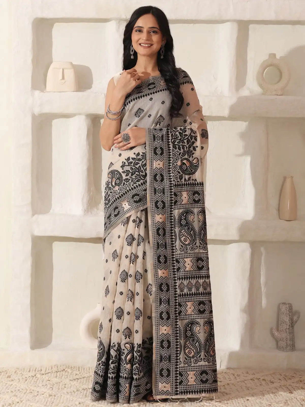 ASTITA Sarees Crafted From Linen Cotton Blend Offer A Perfect Balance Of Comfort And Elegance