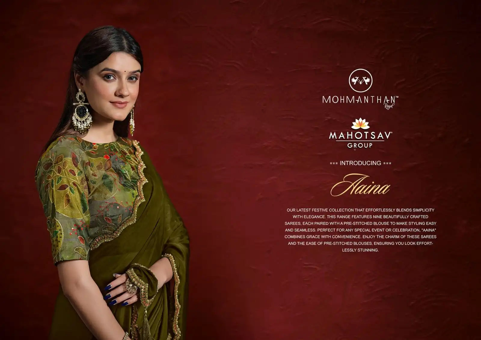 MAHOTSAV Sarees Feature A Sophisticated Blend of Multiple Fabrics Expertly Designed