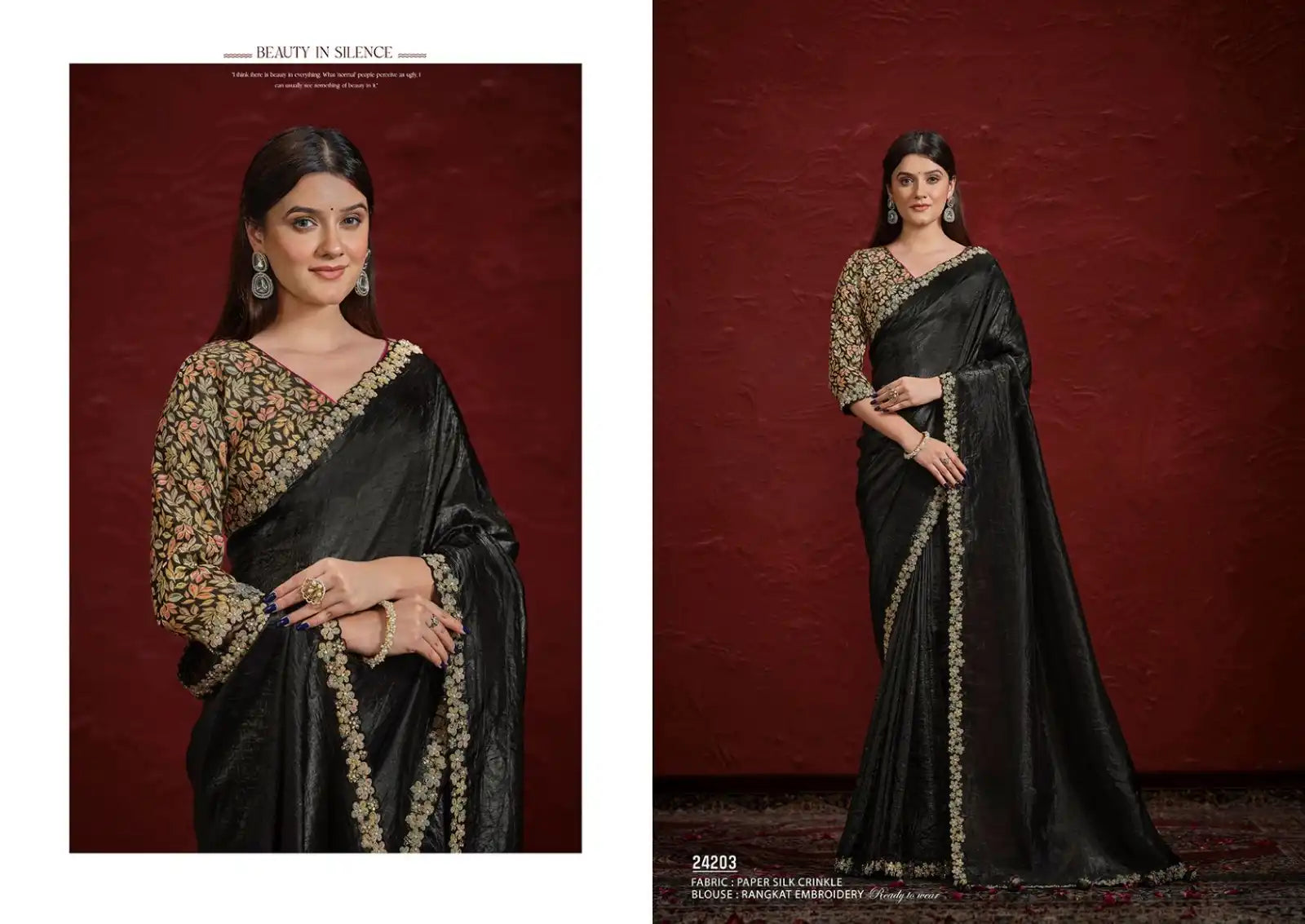 MAHOTSAV Sarees Feature A Sophisticated Blend of Multiple Fabrics Expertly Designed