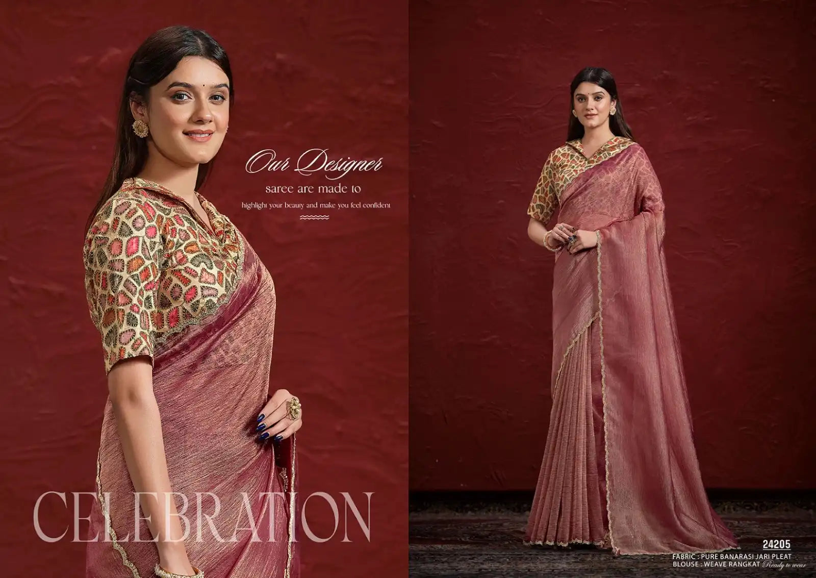 MAHOTSAV Sarees Feature A Sophisticated Blend of Multiple Fabrics Expertly Designed