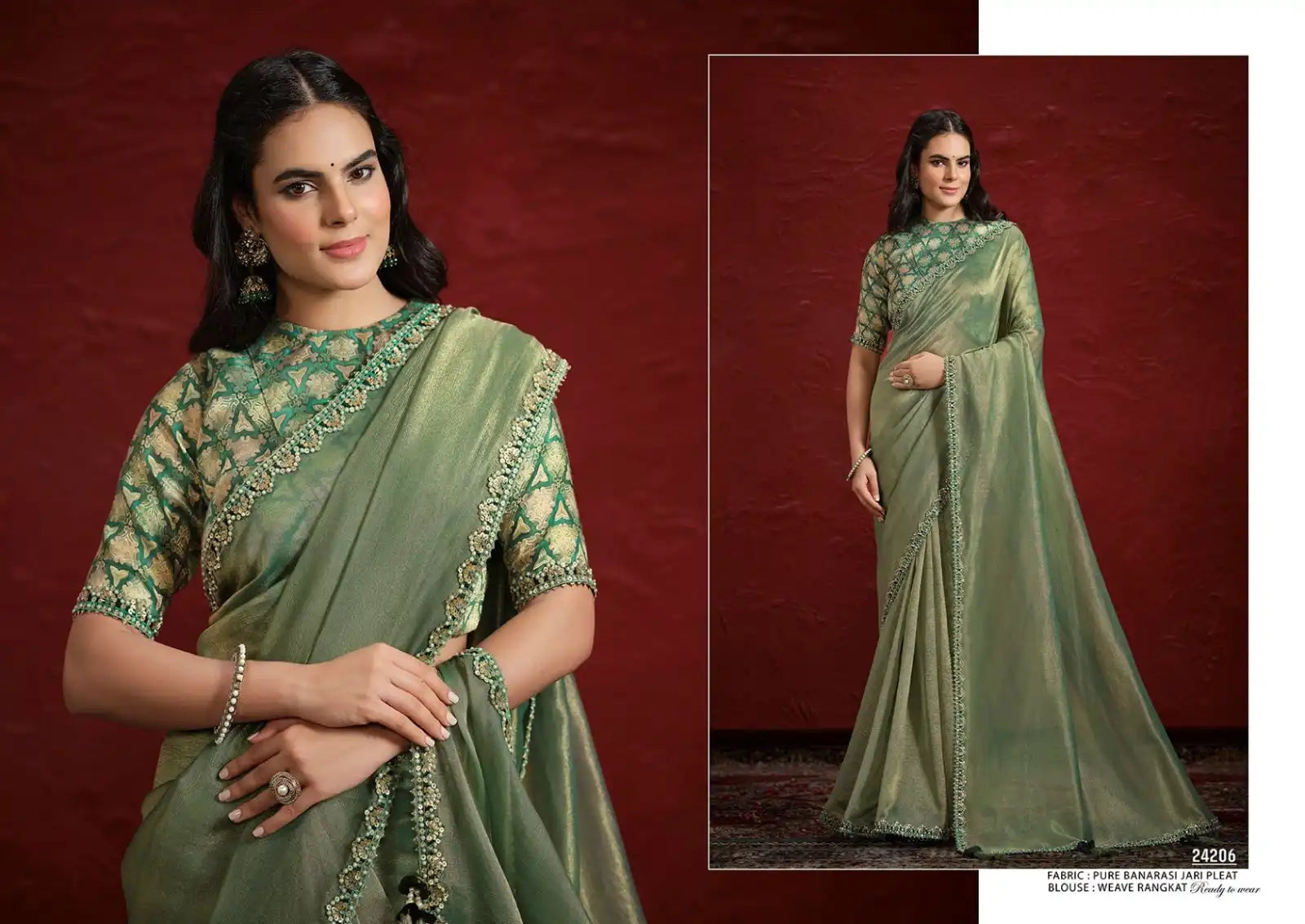 MAHOTSAV Sarees Feature A Sophisticated Blend of Multiple Fabrics Expertly Designed