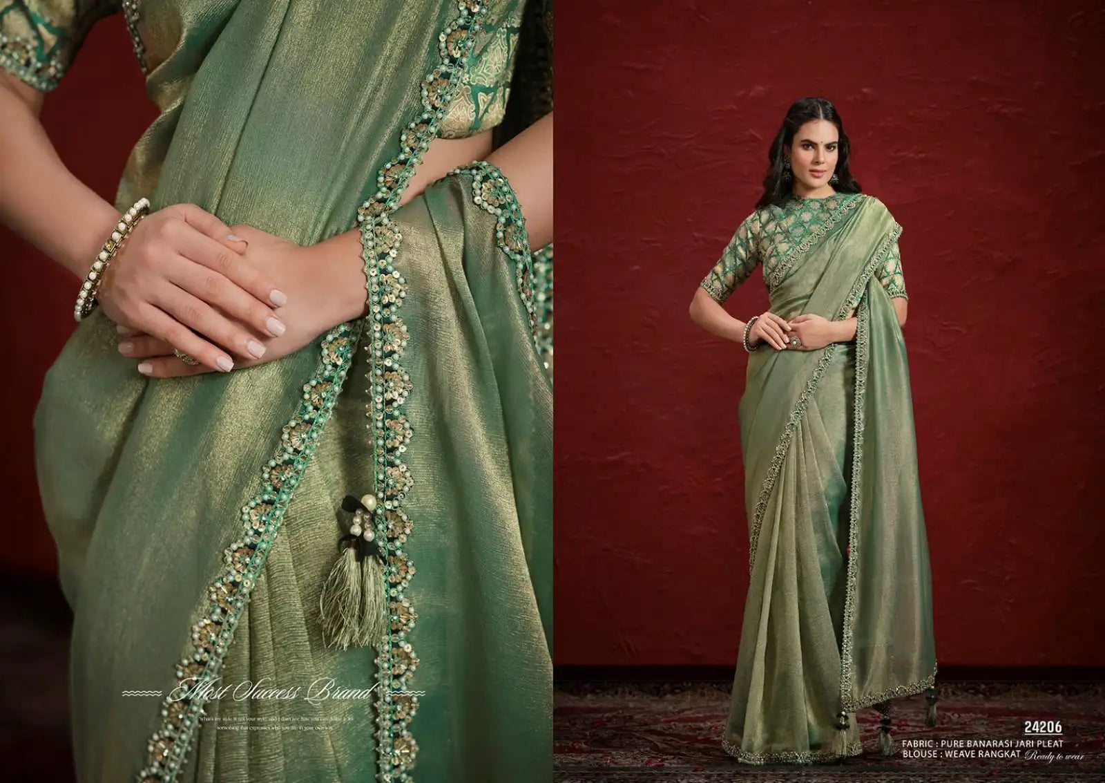 MAHOTSAV Sarees Feature A Sophisticated Blend of Multiple Fabrics Expertly Designed
