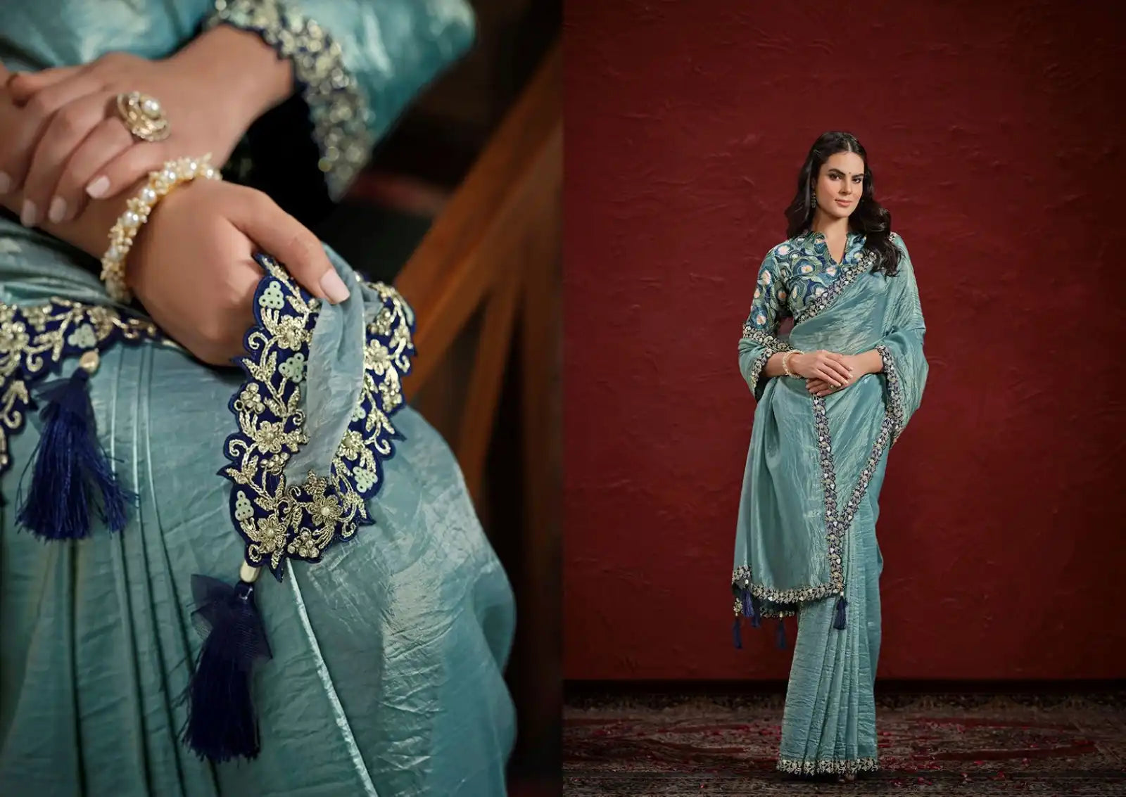 MAHOTSAV Sarees Feature A Sophisticated Blend of Multiple Fabrics Expertly Designed