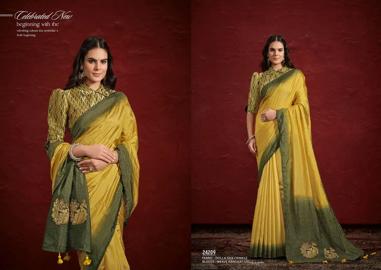 MAHOTSAV Sarees Feature A Sophisticated Blend of Multiple Fabrics Expertly Designed