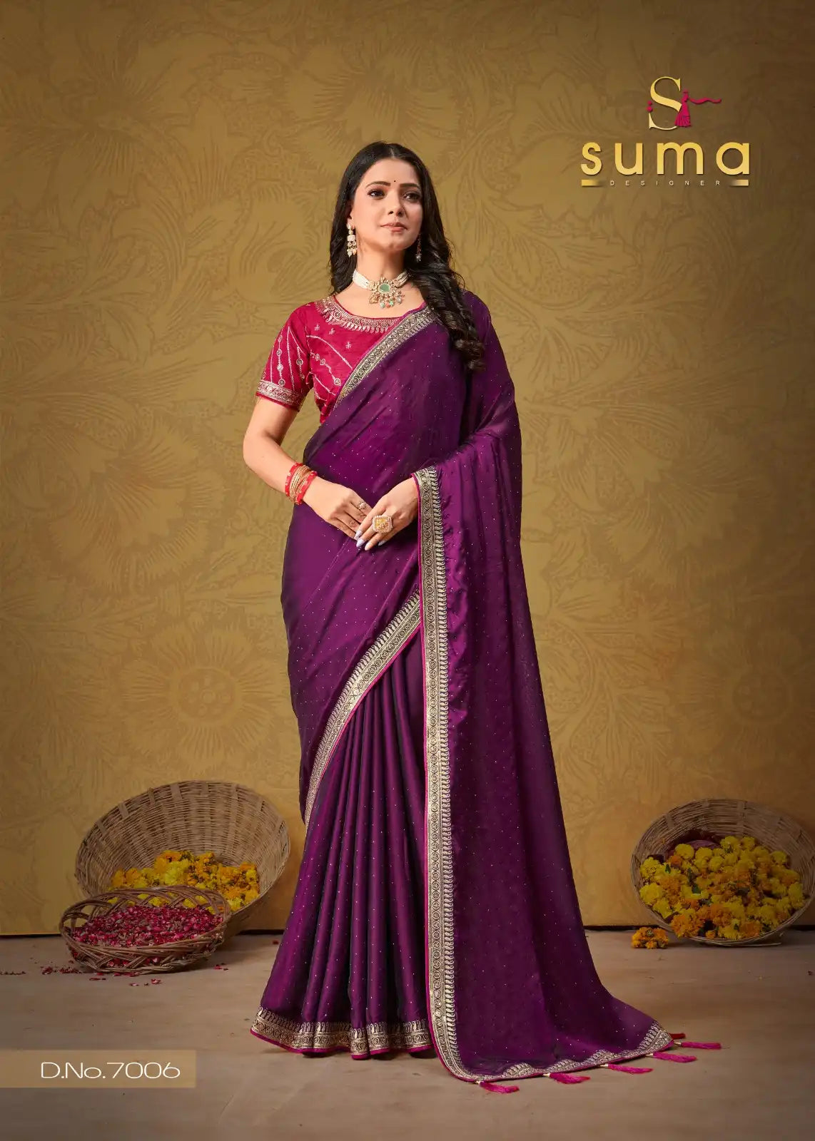 SUMA DESIGNER Sarees With Black Rangoli Showcase Exquisite Craftsmanship Through Detailed Rangoli Motifs