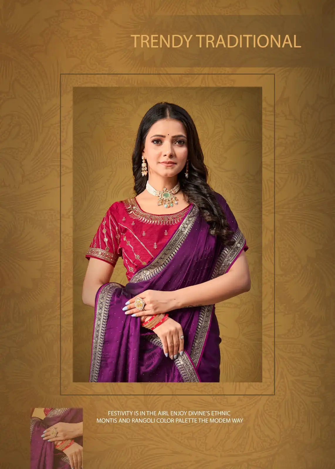 SUMA DESIGNER Sarees With Black Rangoli Showcase Exquisite Craftsmanship Through Detailed Rangoli Motifs