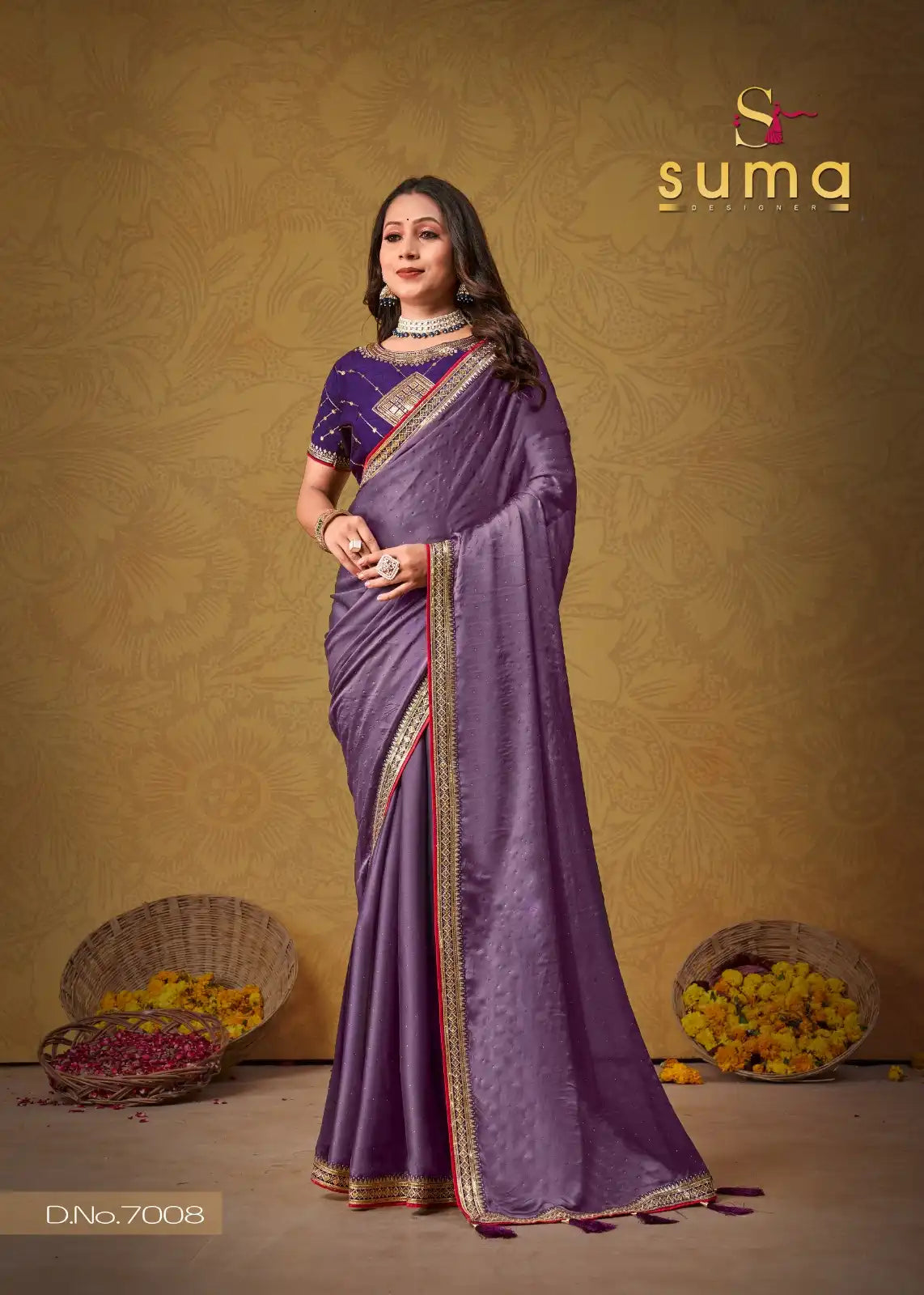 SUMA DESIGNER Sarees With Black Rangoli Showcase Exquisite Craftsmanship Through Detailed Rangoli Motifs