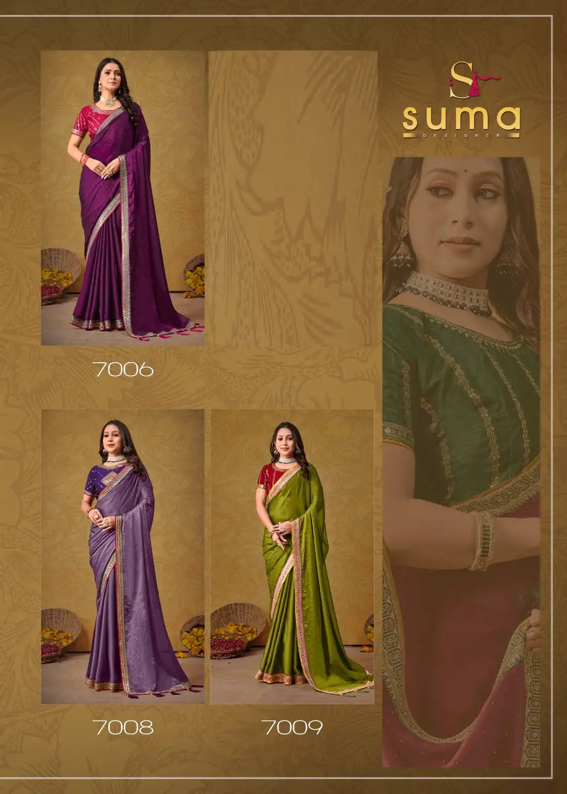 SUMA DESIGNER Sarees With Black Rangoli Showcase Exquisite Craftsmanship Through Detailed Rangoli Motifs