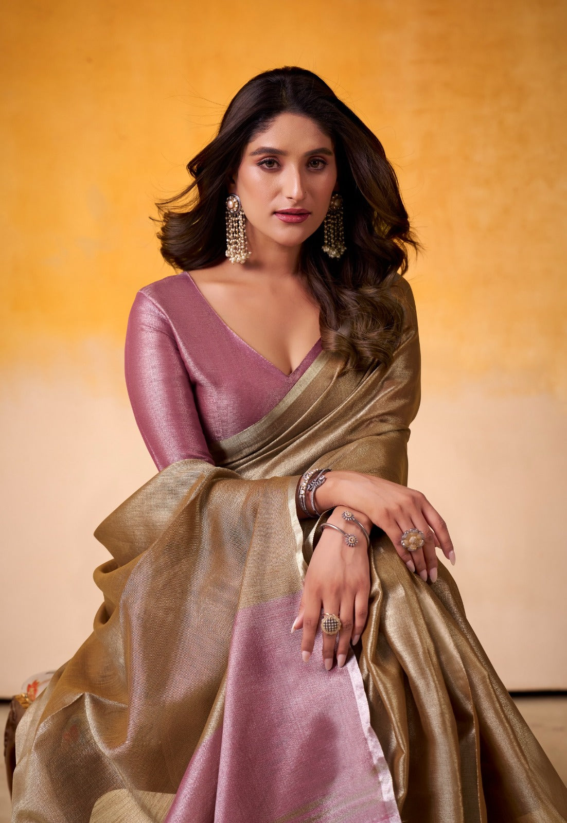 RajPath Fabrics Sarees Crafted From Premium Tissue Silk Offer A Luxurious Blend Of Softness