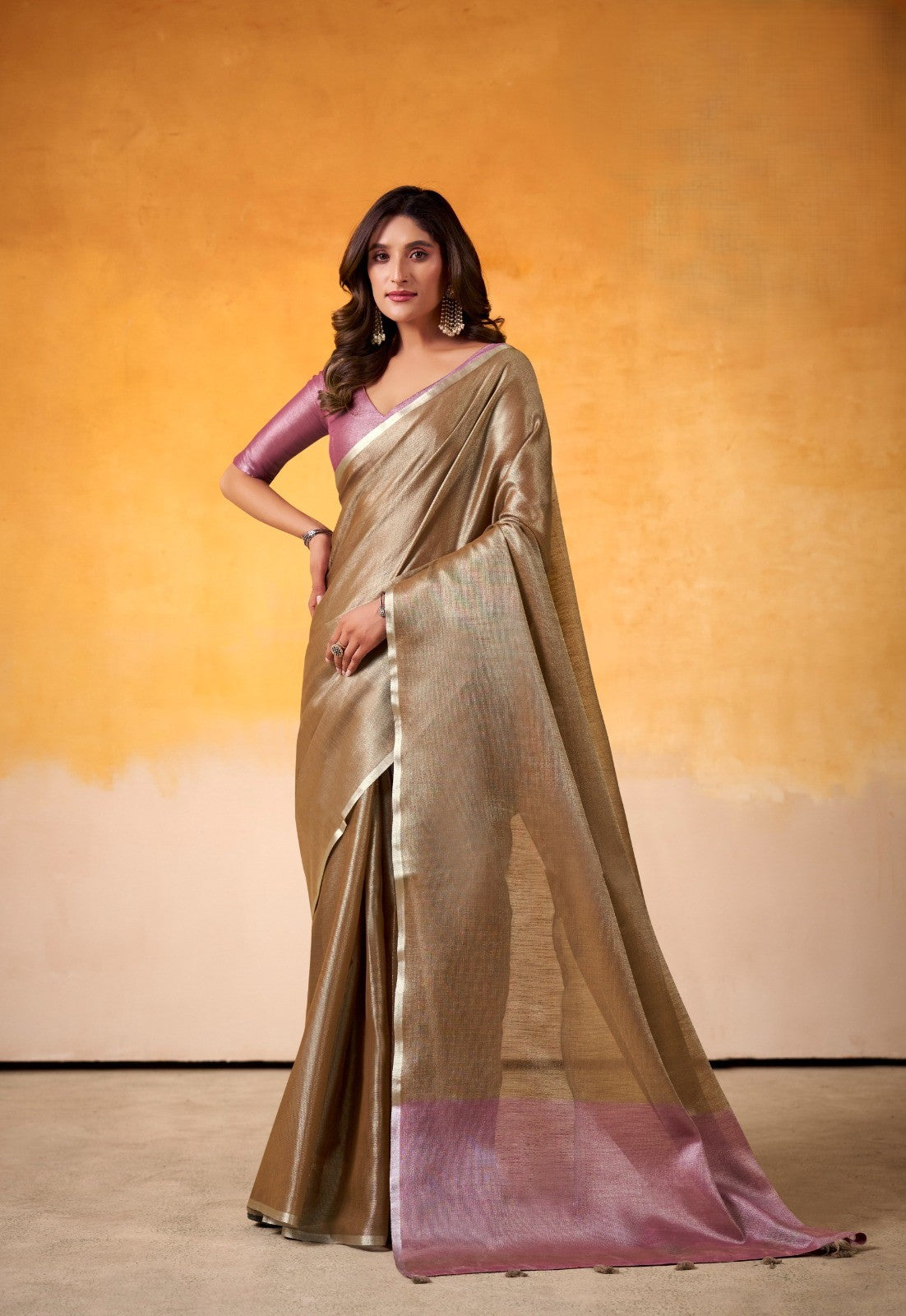 RajPath Fabrics Sarees Crafted From Premium Tissue Silk Offer A Luxurious Blend Of Softness