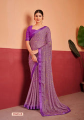 Ruchi Chiffon Saree With An Attached Border Combines Delicate Fabric With Seamless Design