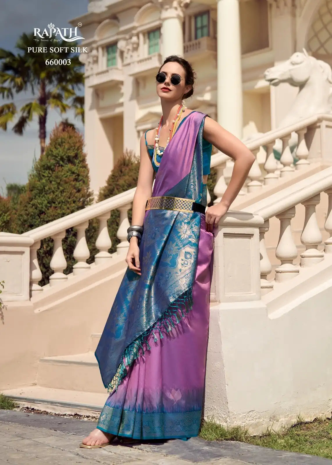 RajPath Fabric Sarees Showcase The Finest Pure Touch Soft Silk Enhanced By Intricate Zari Weaving