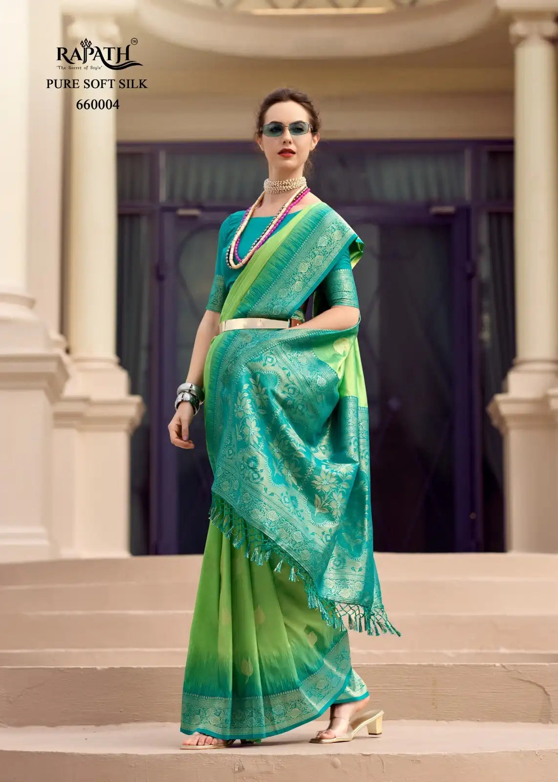 RajPath Fabric Sarees Showcase The Finest Pure Touch Soft Silk Enhanced By Intricate Zari Weaving