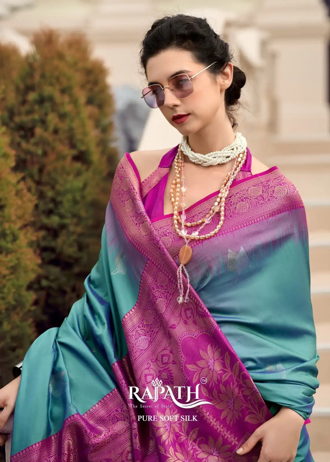 RajPath Fabric Sarees Showcase The Finest Pure Touch Soft Silk Enhanced By Intricate Zari Weaving